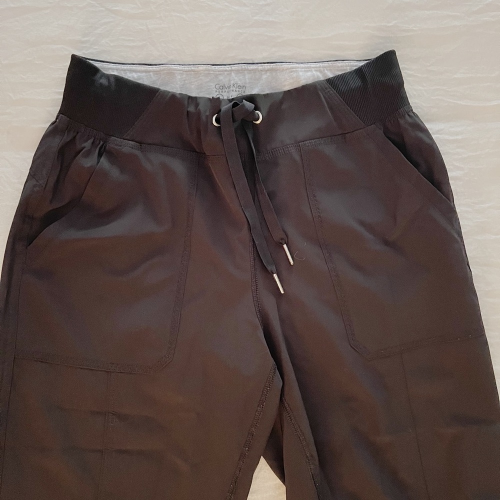 WOMENS LUXURY SUPER HIGH WAISTED CALVIN KLEIN CROPPED JOGGERS